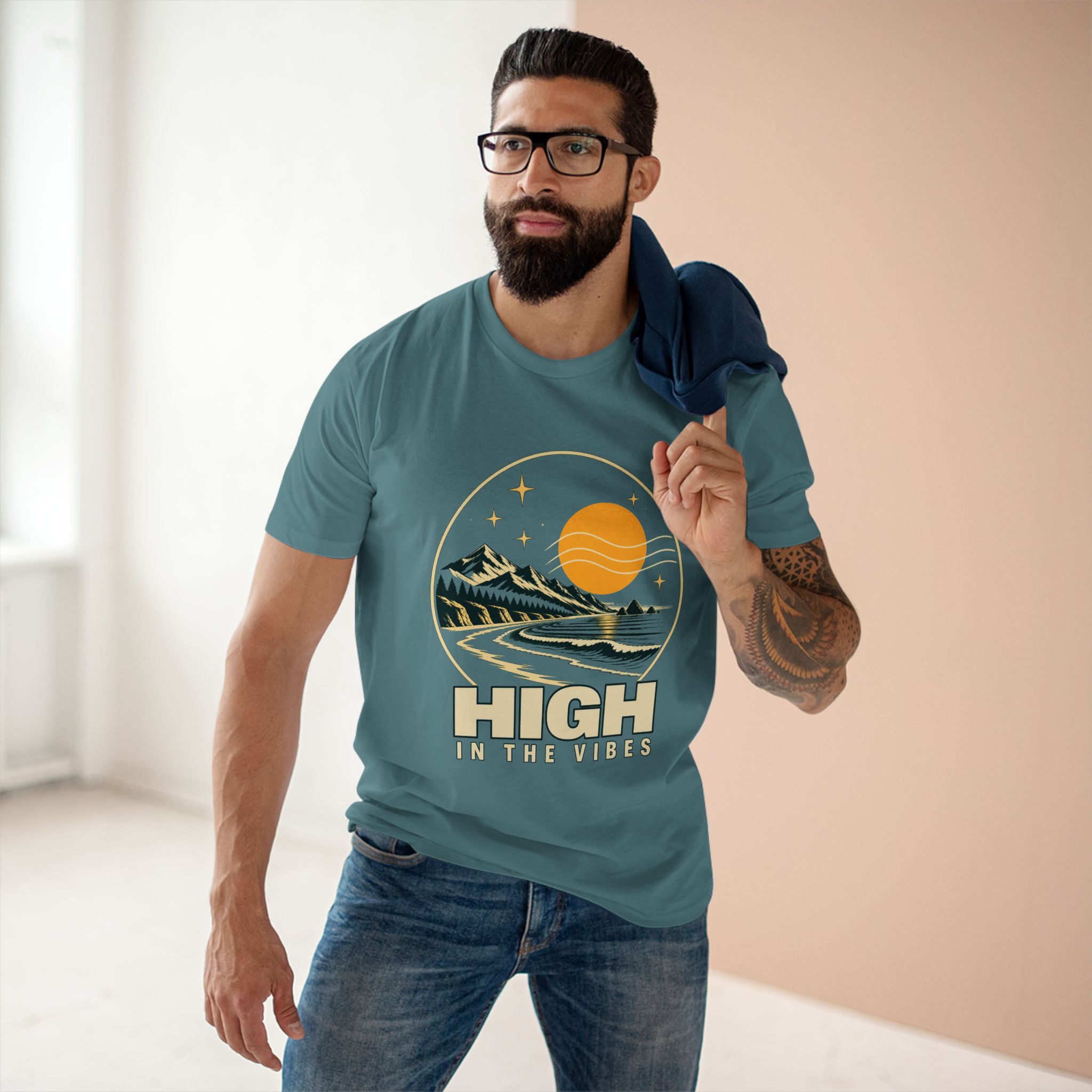 High in the Vibes - Premium T-Shirt - Image 3