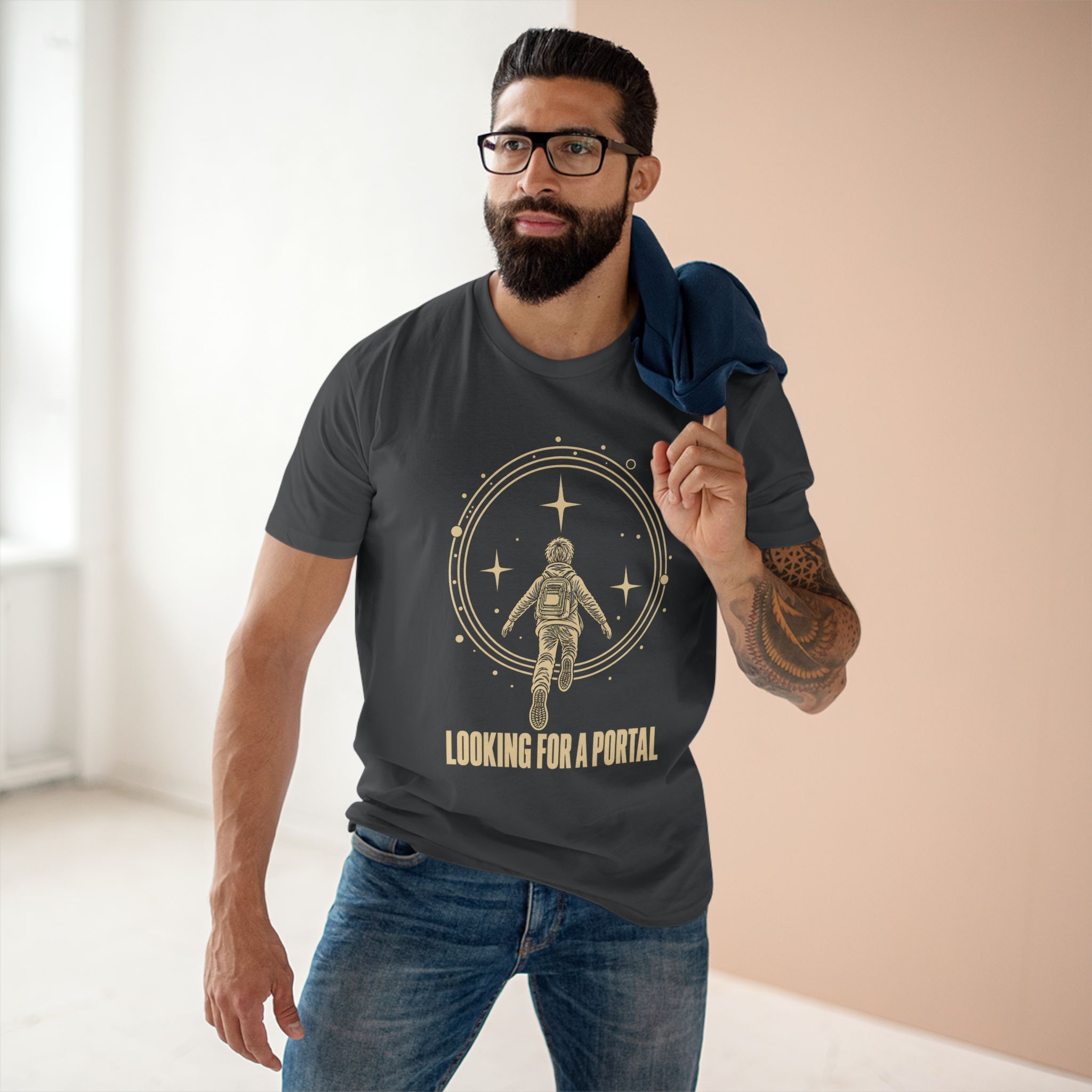Looking for a Portal — Premium T-Shirt - Image 3
